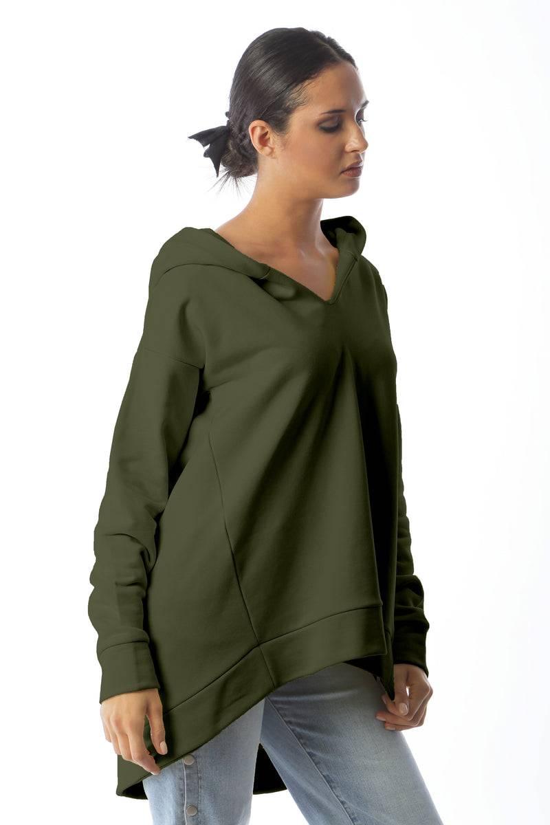 Paola T. Felpa oversize con cappuccio Vendite Flash