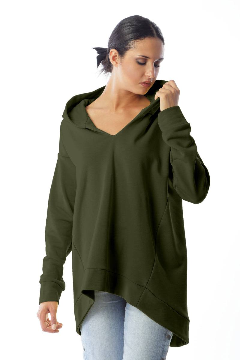 Paola T. Felpa oversize con cappuccio Vendite Flash
