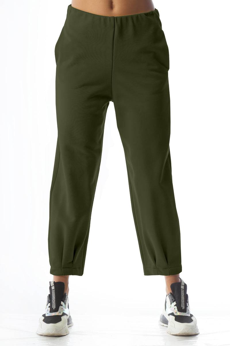 Paola T. Pantalone in cotone con pinces Spedizione gratuita