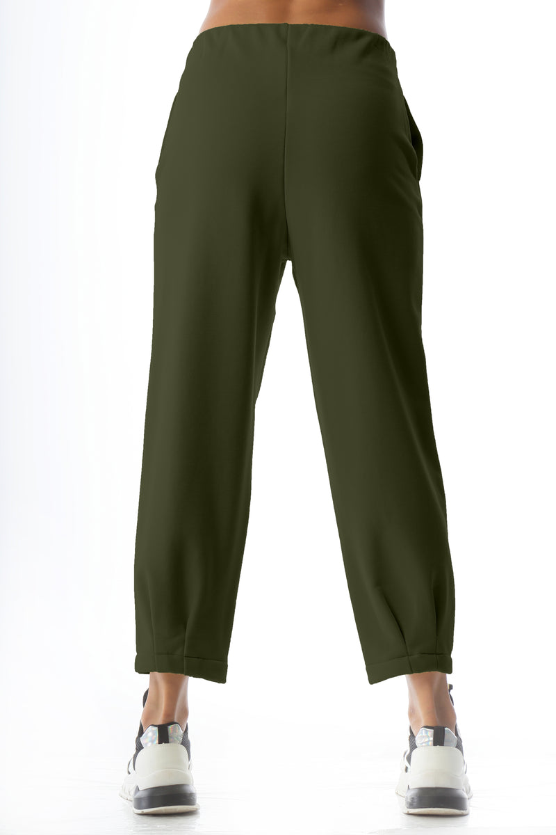 Paola T. Pantalone in cotone con pinces Spedizione gratuita