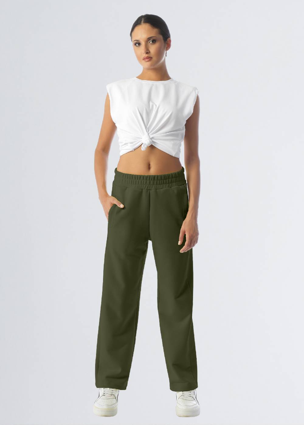 Paola T. Pantalone in cotone stretch Offerta speciale