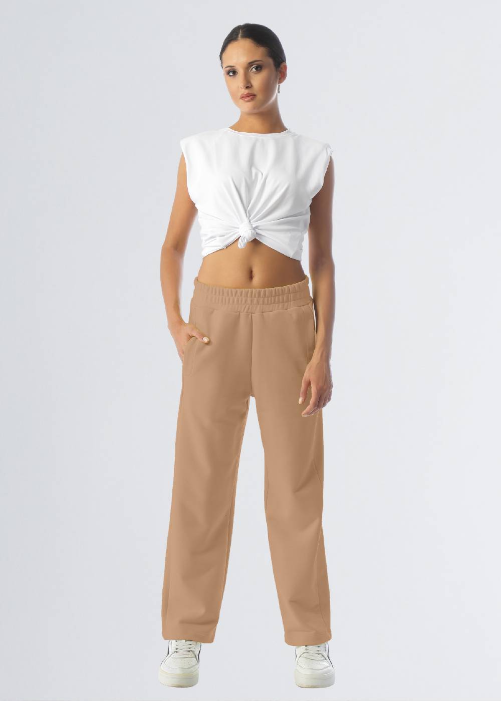 Paola T. Pantalone in cotone stretch Comprare a buon mercato