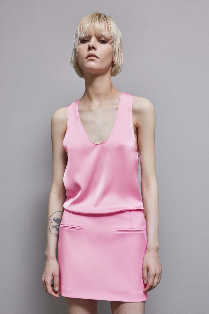 Patrizia Pepe Blusa in raso lucido Sconto