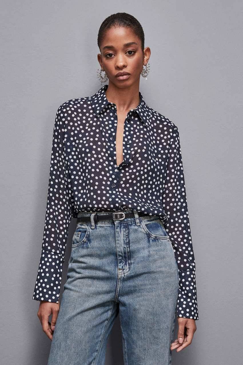 Patrizia Pepe Camicia regular fit in georgette Hotsell