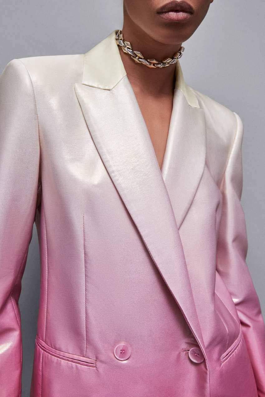 Patrizia Pepe Blazer giacca doppio petto in raso Pezzi Unici