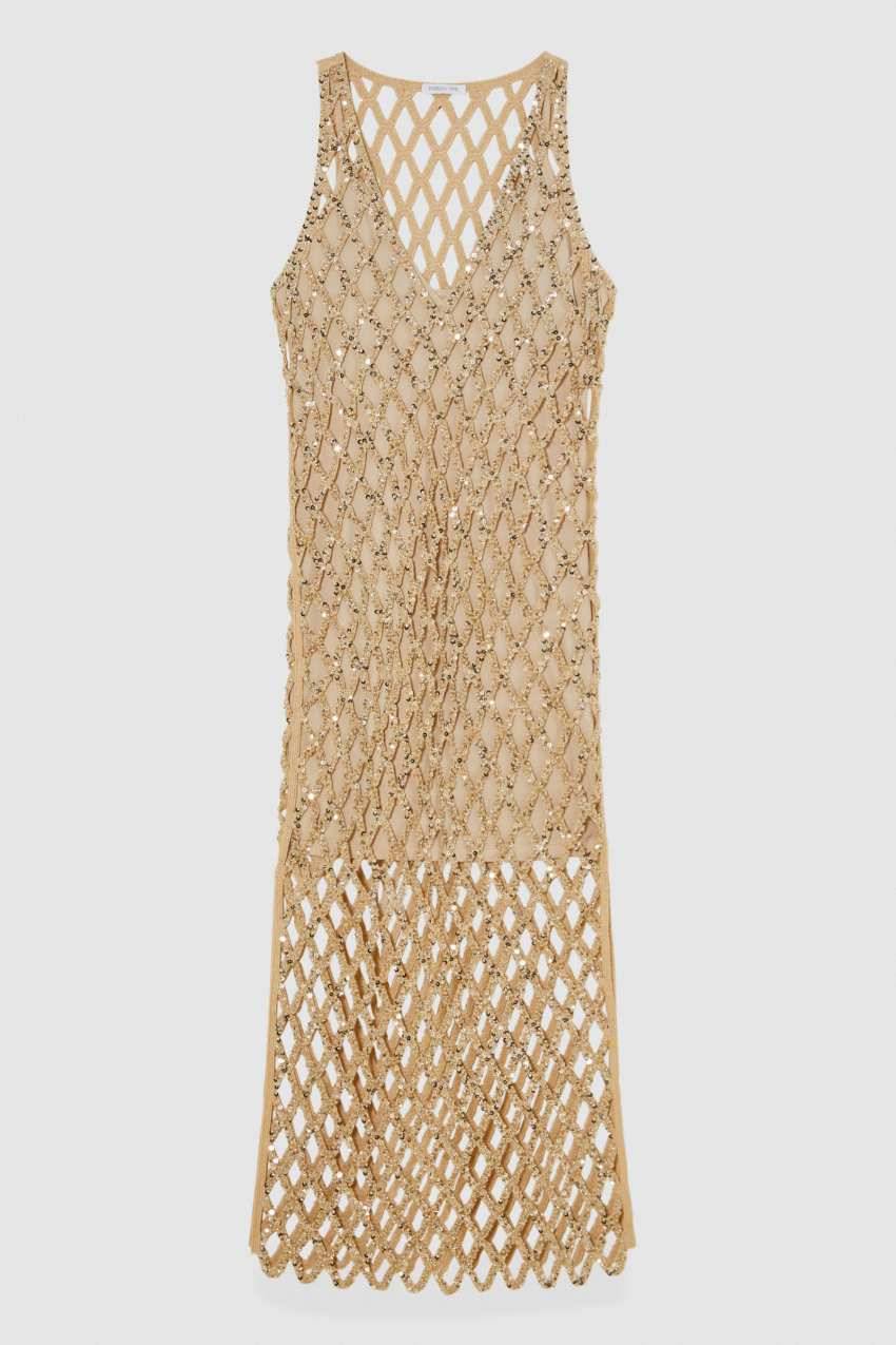 Patrizia Pepe Abito in rete gioiello slim fit Promozione Limitata