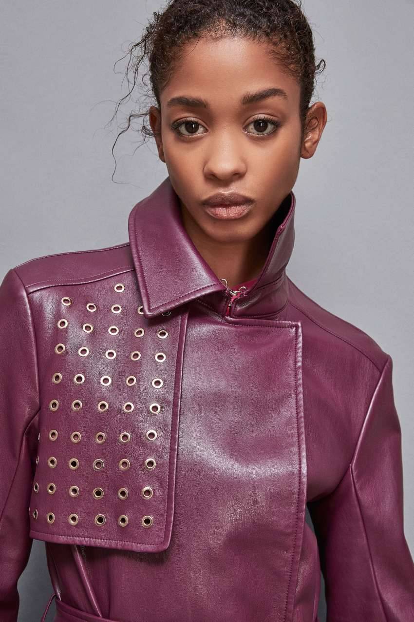 Patrizia Pepe Trench lungo in ecopelle con zip Fino Al -60%