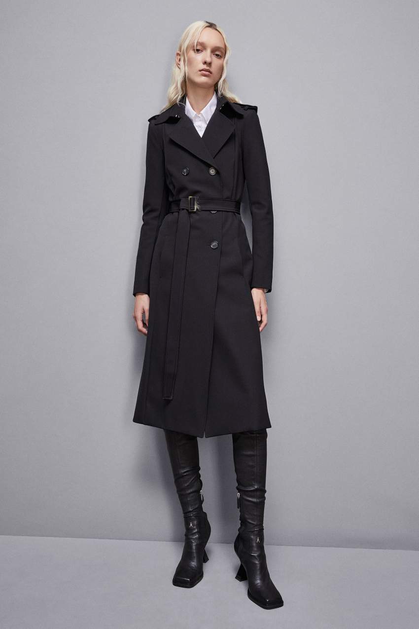 Patrizia Pepe Trench con fibbia in nylon bielastico Presa