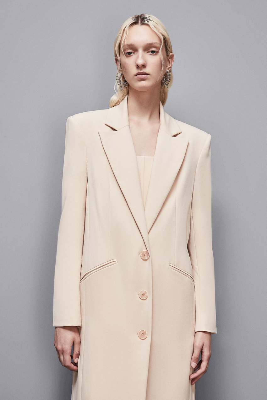 Patrizia Pepe Cappotto lungo in viscosa stretch Online