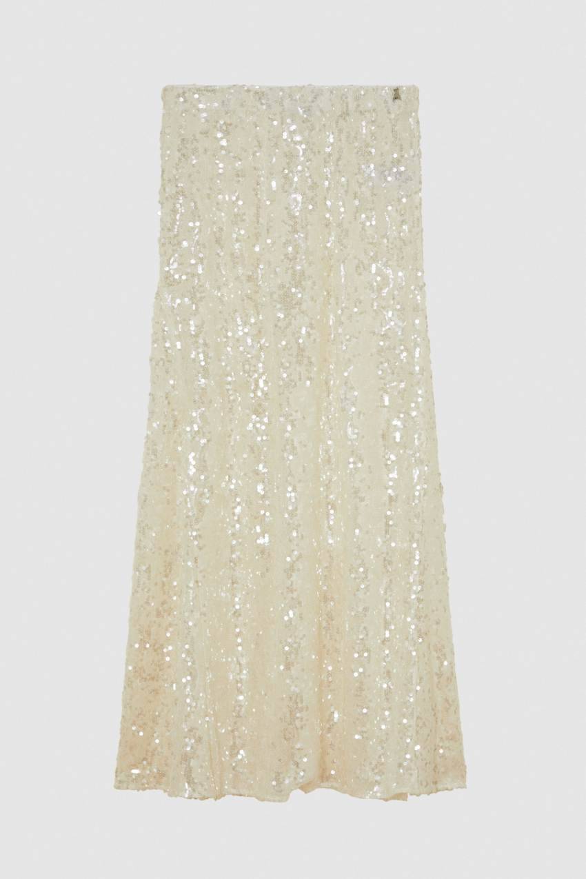 Patrizia Pepe Gonna con paillettes in tulle In Vendita