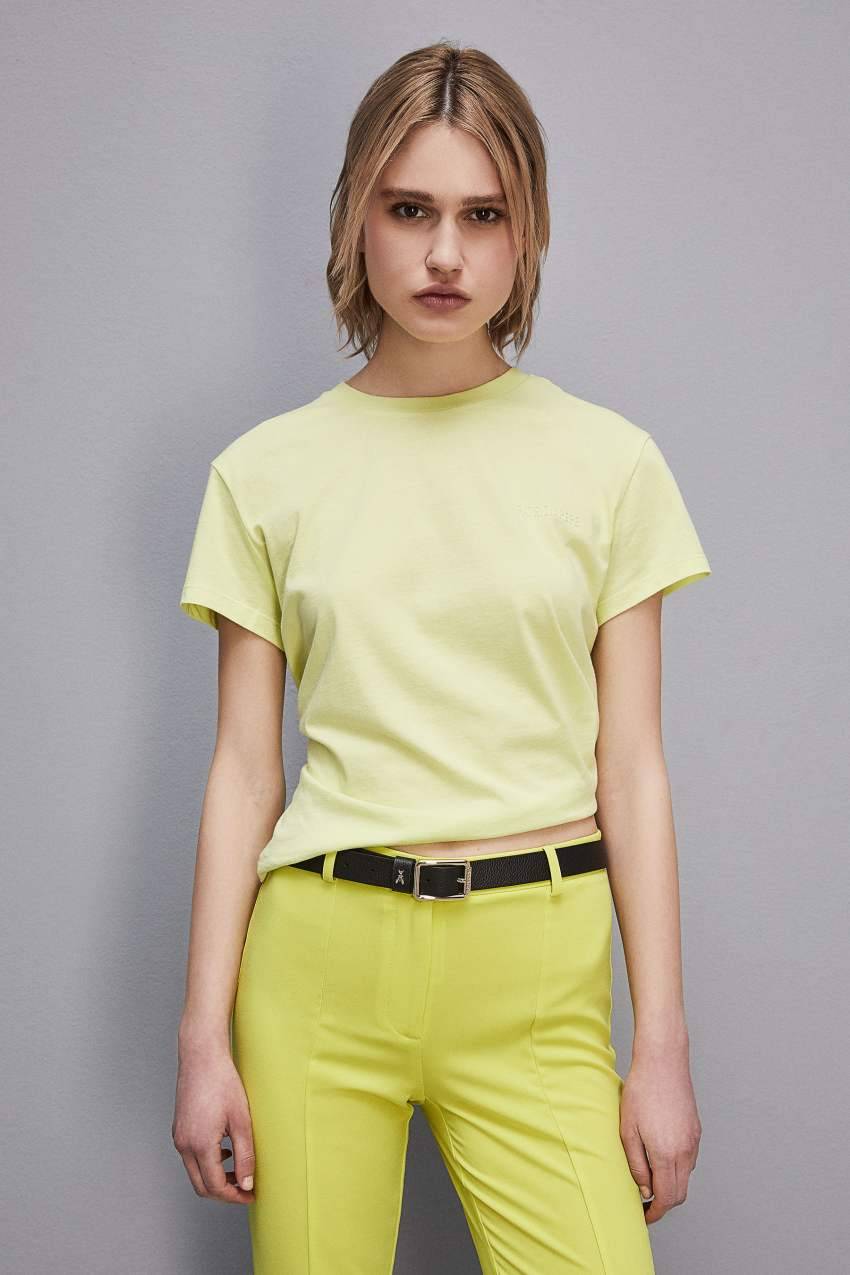 Patrizia Pepe T-shirt maniche corte con logo in cotone organico I Più Venduti