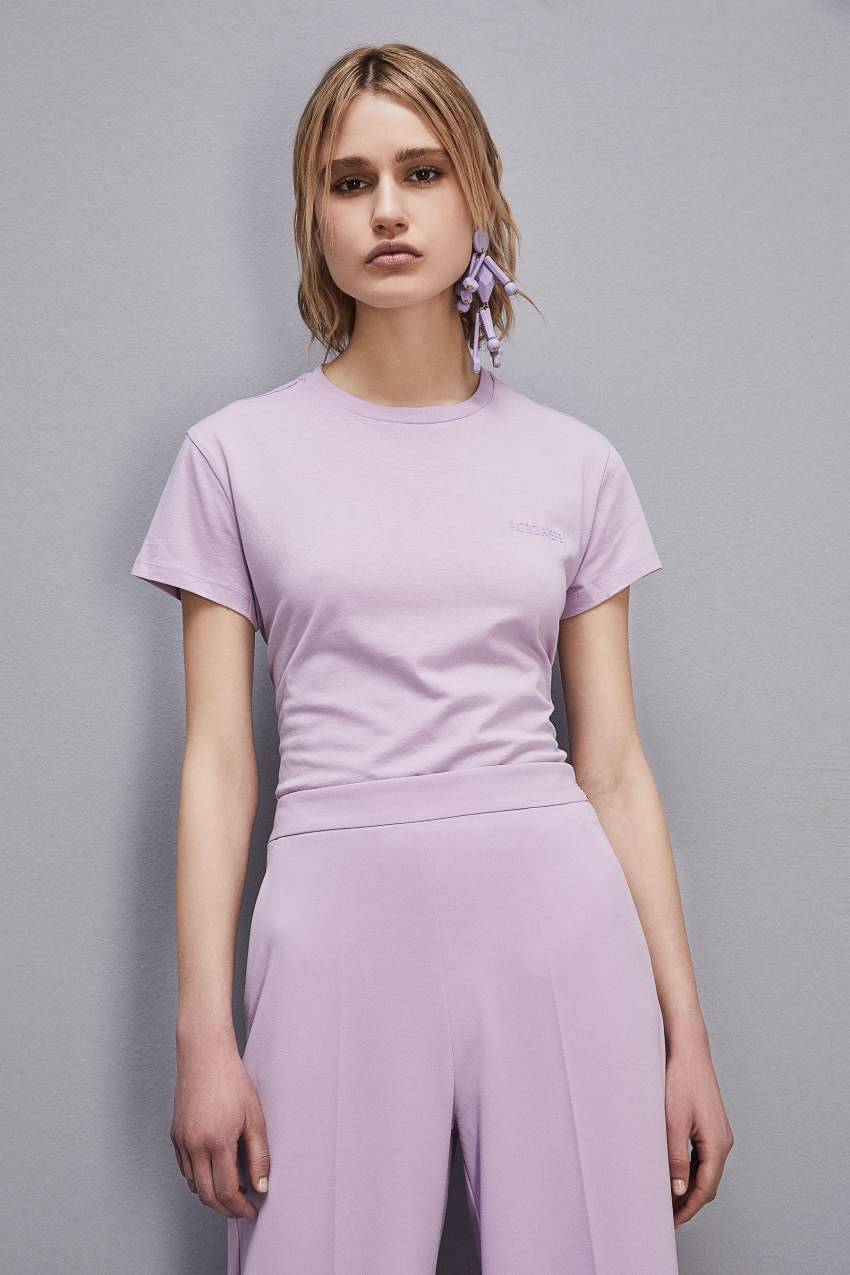 Patrizia Pepe T-shirt maniche corte con logo in cotone organico Negozio