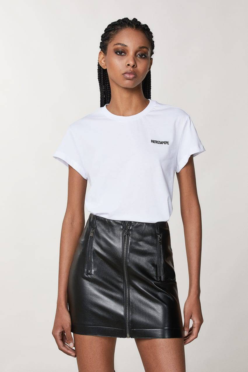 Patrizia Pepe T-shirt a maniche corte in jersey In Linea