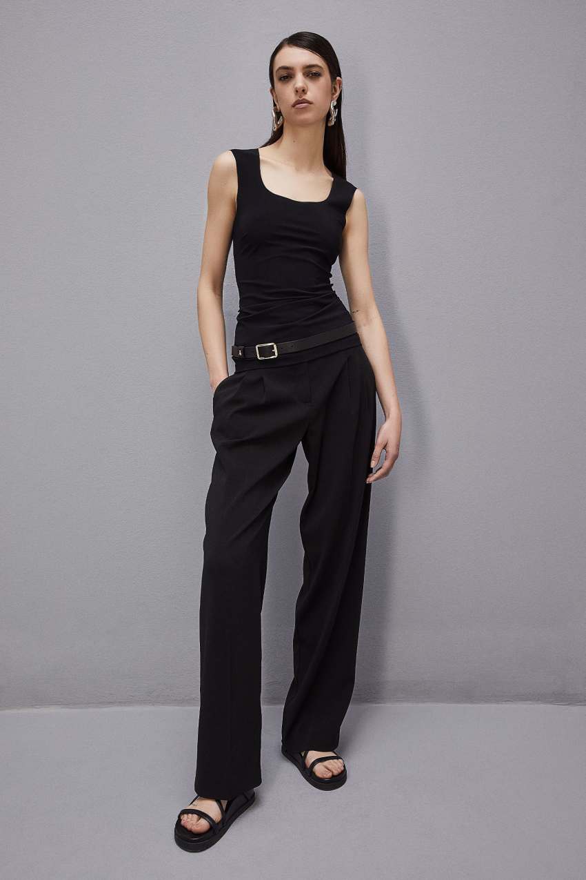 Patrizia Pepe Top canotta in jersey stretch Nuovo