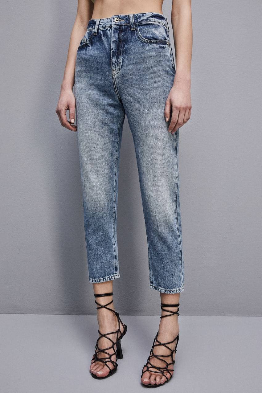 Patrizia Pepe Pantaloni denim a vita alta Sottocosto