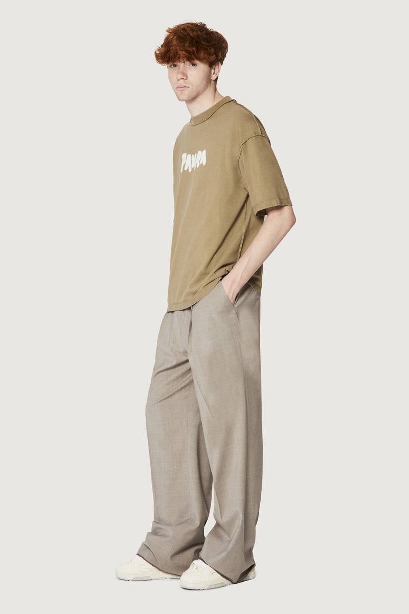 Paura COSTA OVERSIZED T-SHIRT BOLD LOGO MUD Hotsell