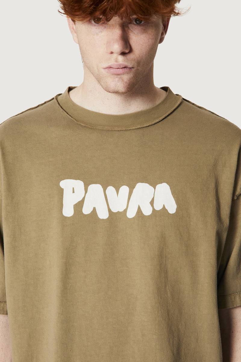 Paura COSTA OVERSIZED T-SHIRT BOLD LOGO MUD Hotsell