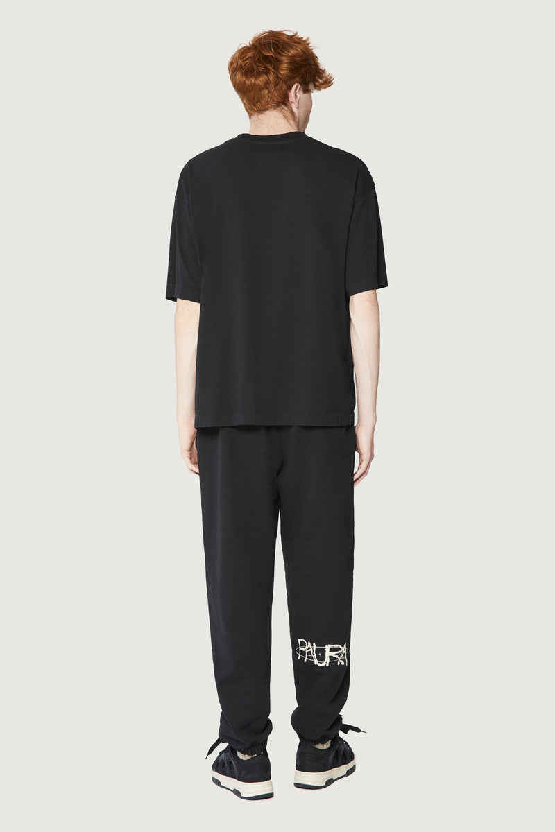 Paura COSTA OVERSIZED T-SHIRT COSMIC LOGO BLACK Vendita Calda