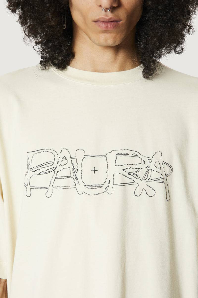 Paura COSTA OVERSIZED T-SHIRT COSMIC LOGO OFF-WHITE Saldi Di Fabbrica