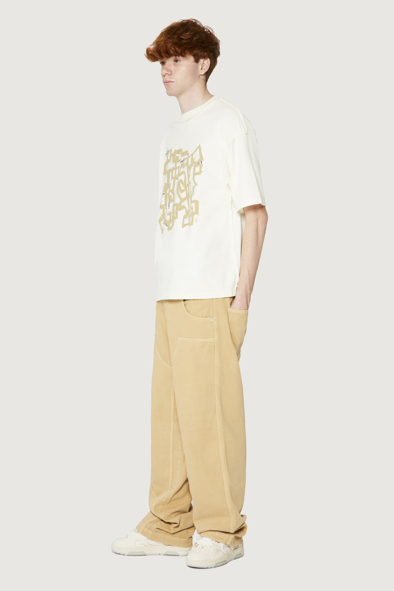 Paura COSTA OVERSIZED T-SHIRT MODULO OFF-WHITE I Più Venduti