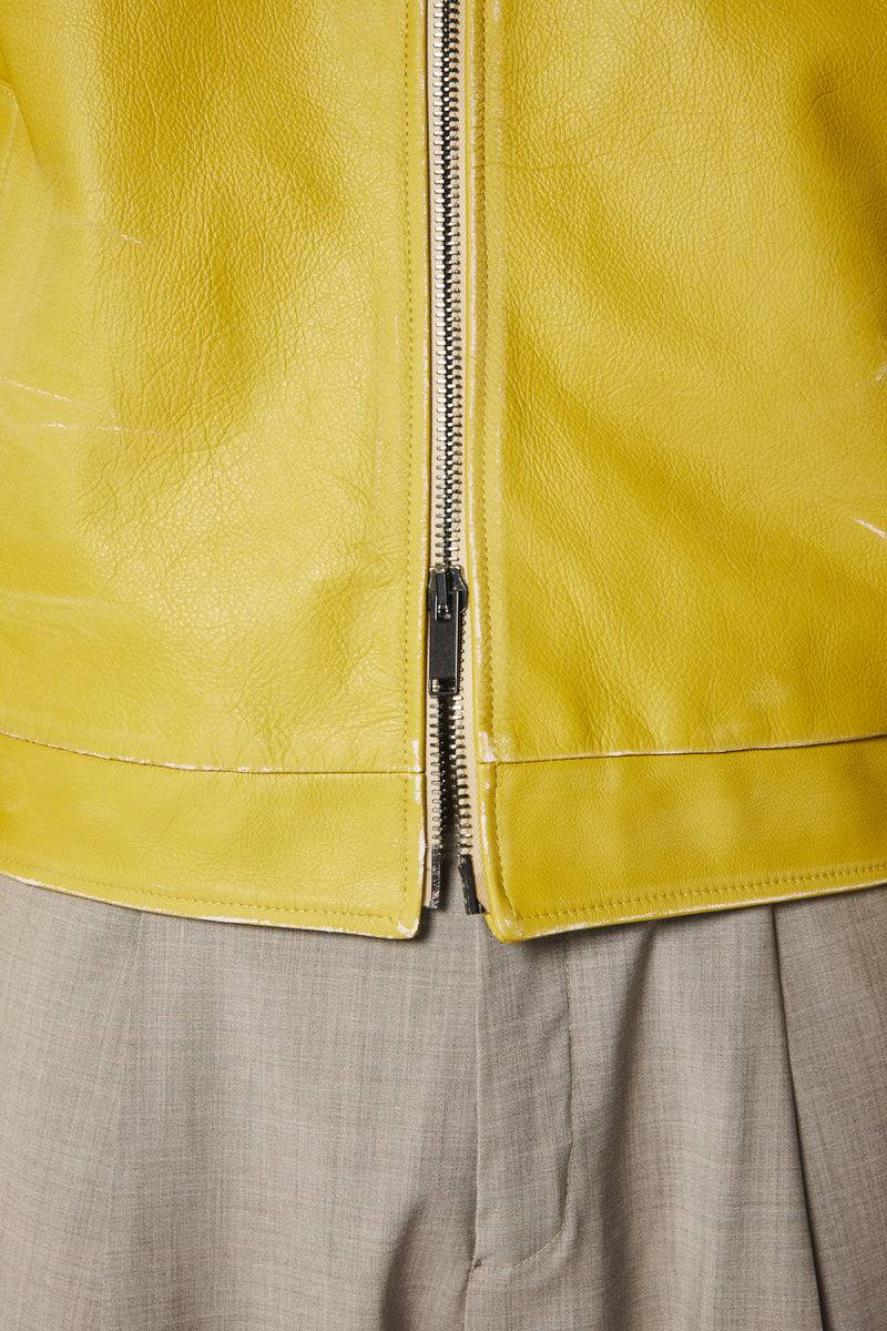 Paura EFREM LEATHER JACKET CEDAR In Linea