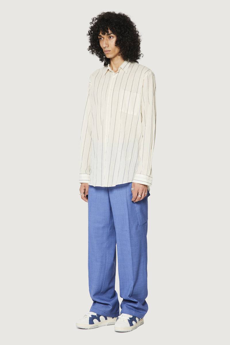 Paura ERZIN OVERSIZED SHIRT OFF-WHITE WITH STRIPES Negozi Online