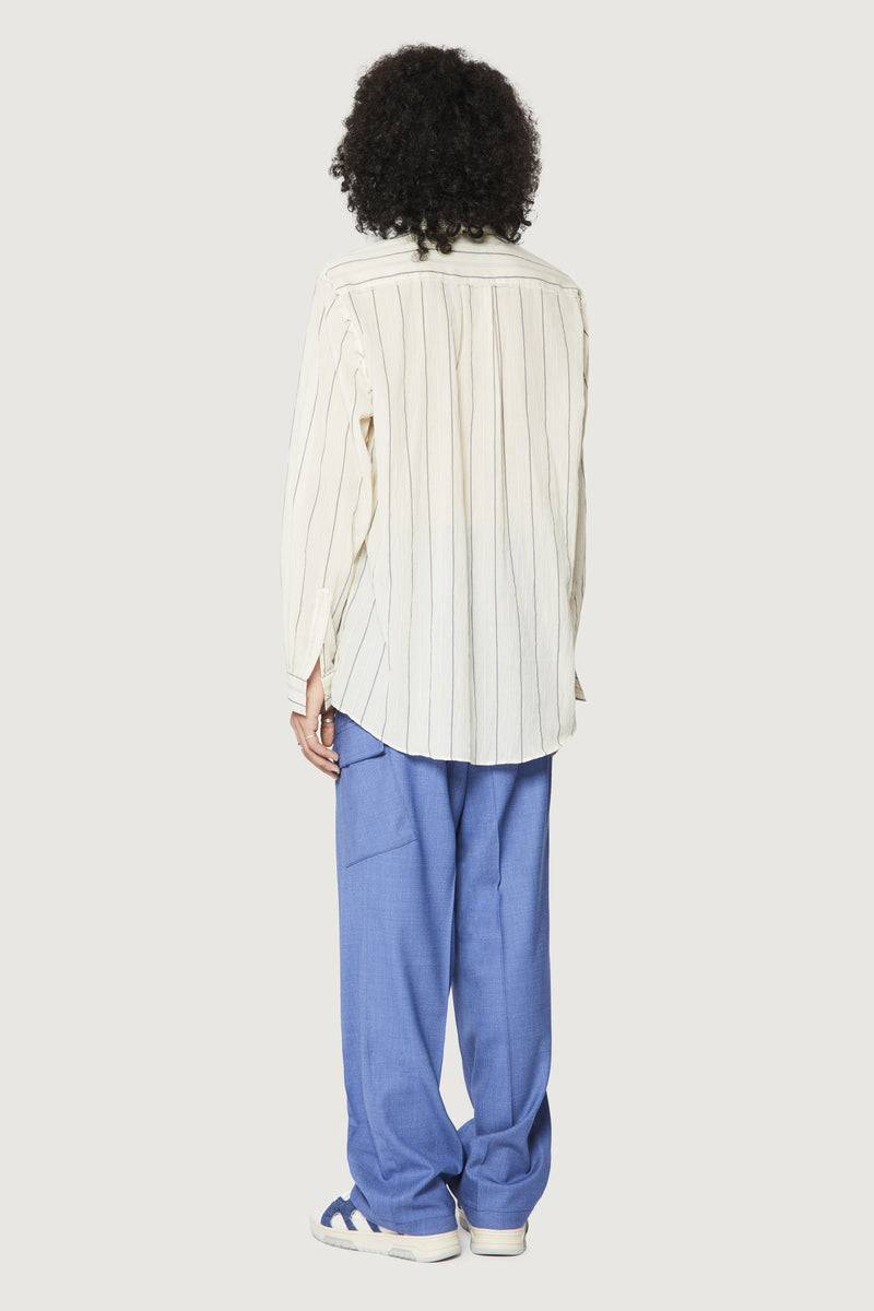 Paura ERZIN OVERSIZED SHIRT OFF-WHITE WITH STRIPES Negozi Online