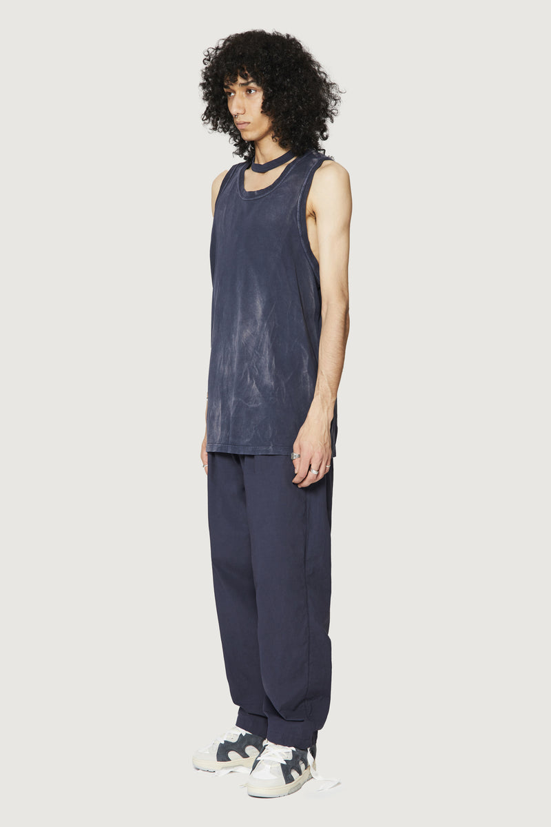 Paura HUGO TANK TOP DARK BLUE Sottocosto