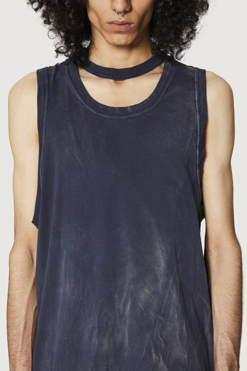 Paura HUGO TANK TOP DARK BLUE Sottocosto