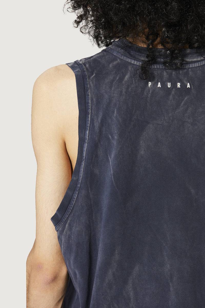 Paura HUGO TANK TOP DARK BLUE Sottocosto