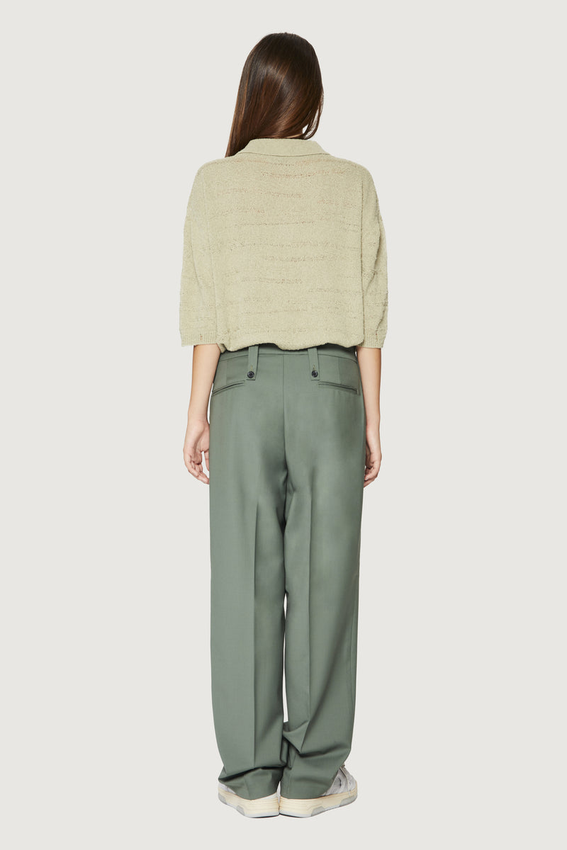 Paura KYROS CLASSIC PANTS SAGE Nuova