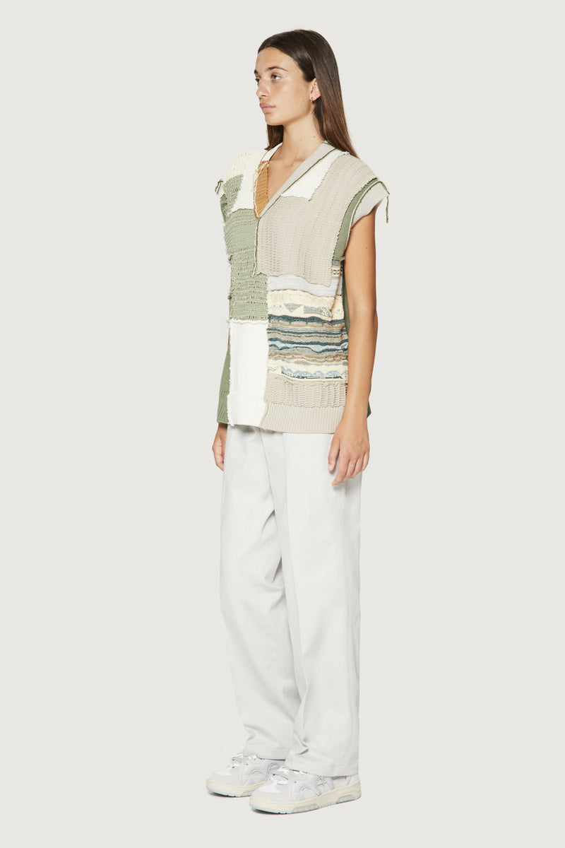 Paura NABIL PATCHWORK VEST MULTICOLOR Moda