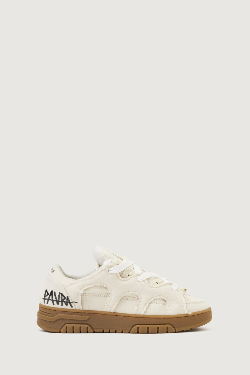 Paura SANTHA X PAURA MODEL 1 - OFF WHITE DESTROYED Consegna Veloce