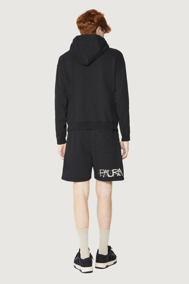Paura SANTI HOODIE SWEATSHIRT COSMIC LOGO BLACK Promozione Limitata
