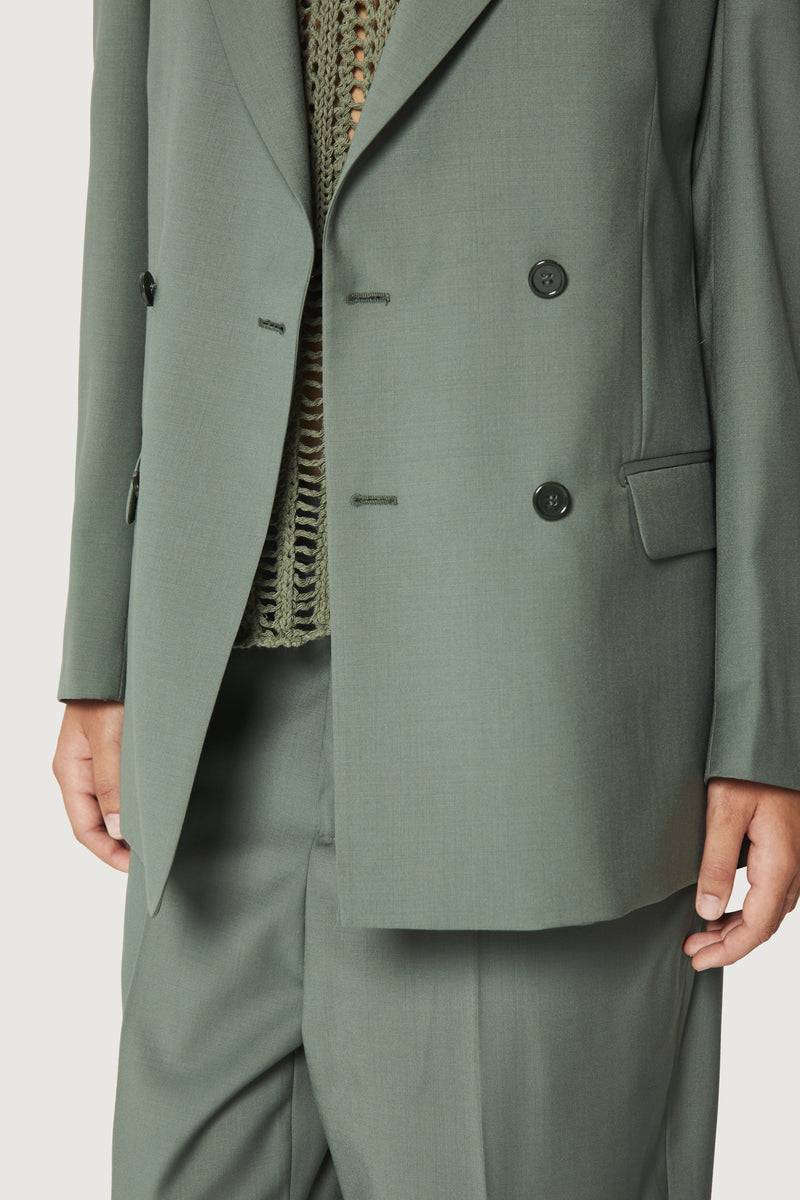 Paura THOM DOUBLEBREASTED SUIT JACKET SAGE Sottocosto