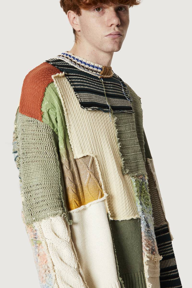 Paura UTOPIA PATCHWORK SWEATER MULTICOLOR Novità