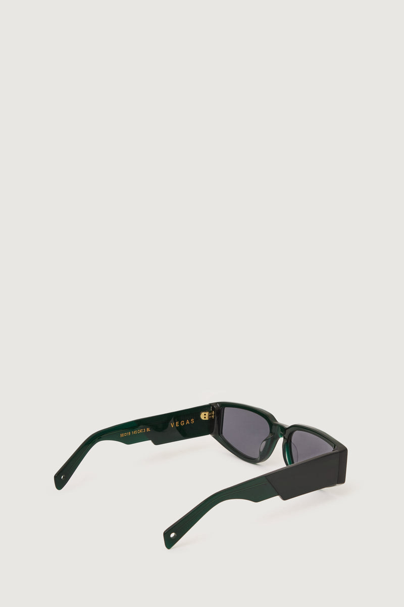 Paura VEGAS SUNGLASSES BLACK GREEN/GREY LENS Presa