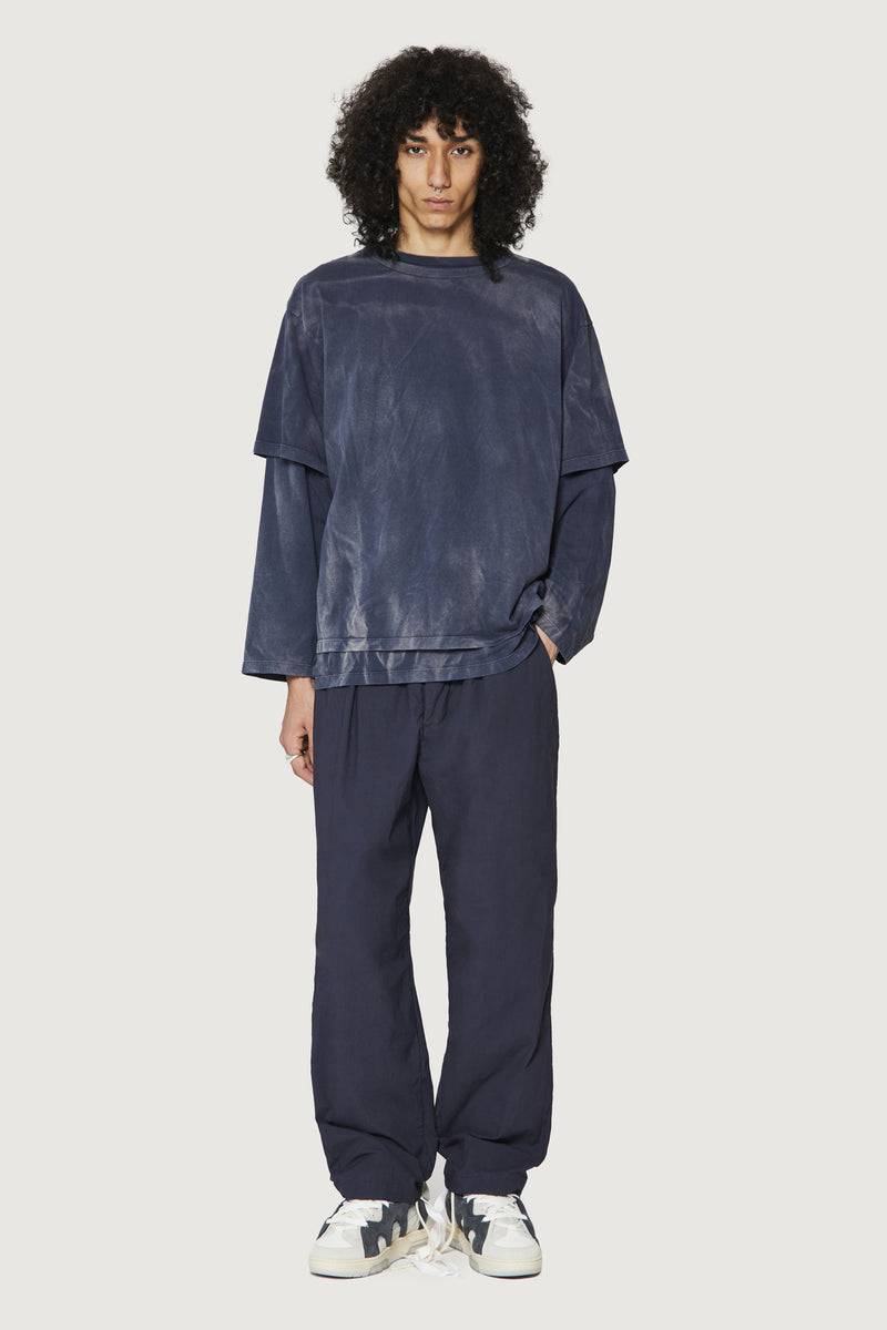 Paura ZENO DOUBLE LAYER LONGSLEEVE DARK BLUE Saldi