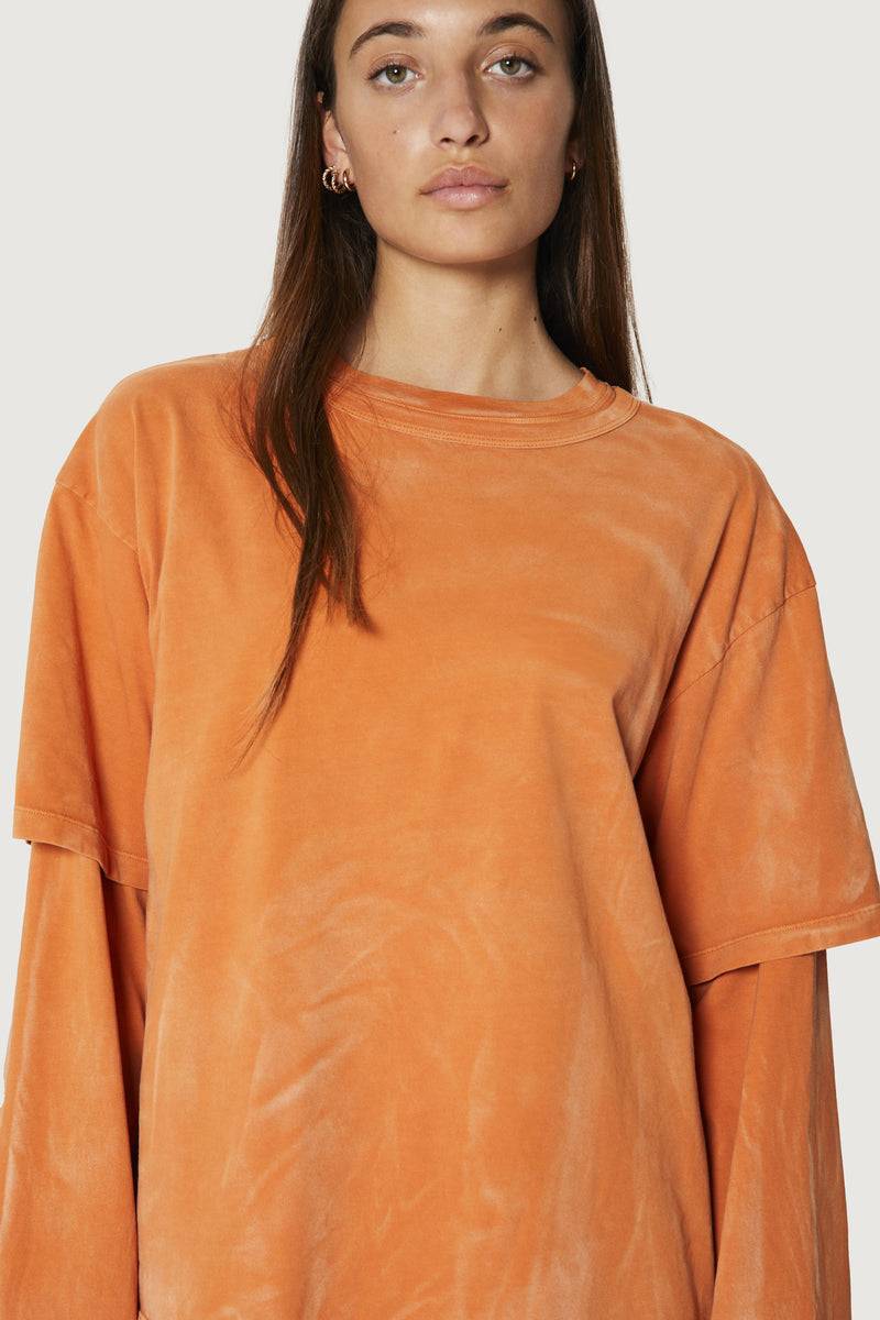 Paura ZENO DOUBLE LAYER LONGSLEEVE ORANGE Offerte