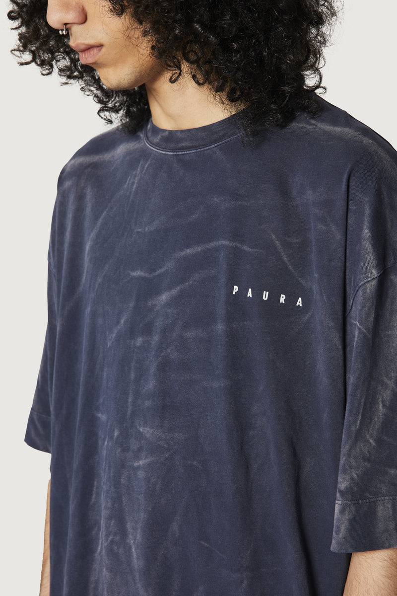 Paura SAID OVERSIZED T-SHIRT DARK BLUE Vendita Calda