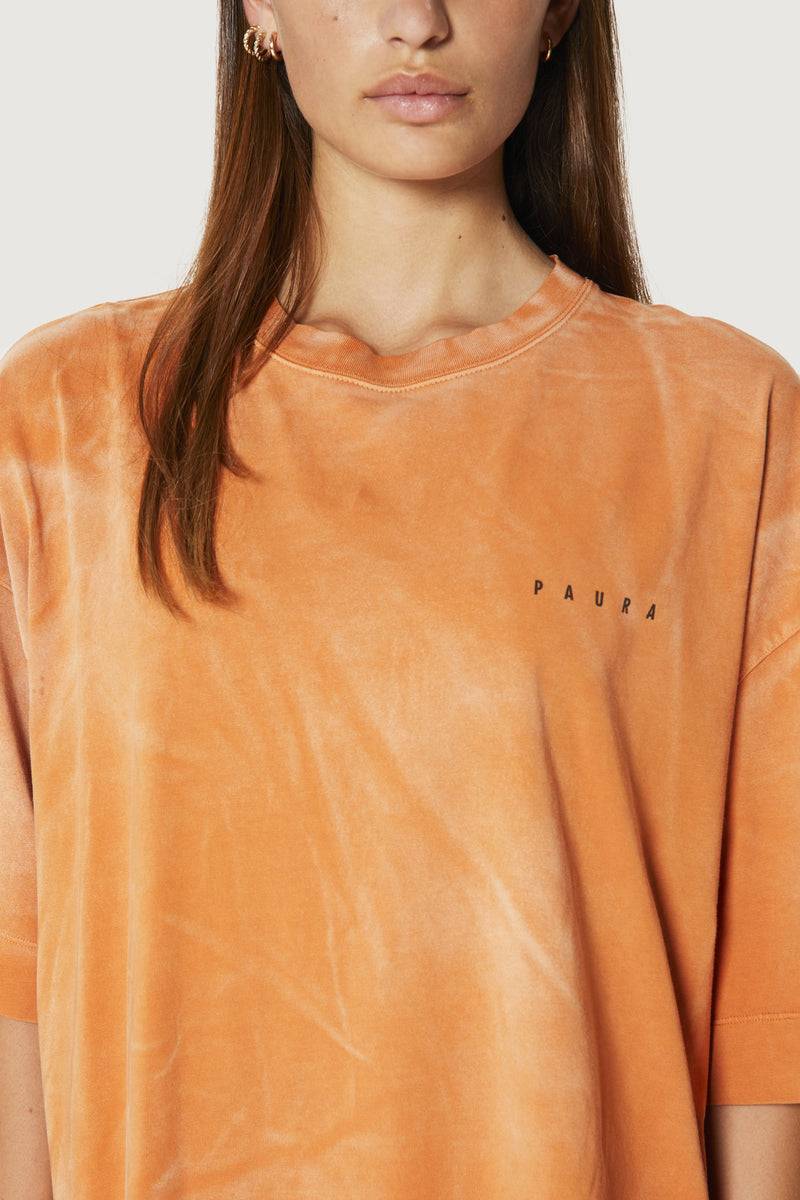 Paura SAID OVERSIZED T-SHIRT ORANGE Saldi Di Fabbrica