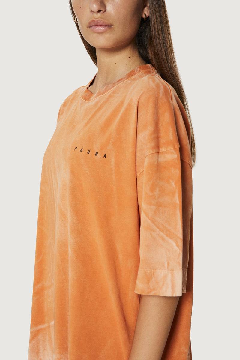 Paura SAID OVERSIZED T-SHIRT ORANGE Saldi Di Fabbrica