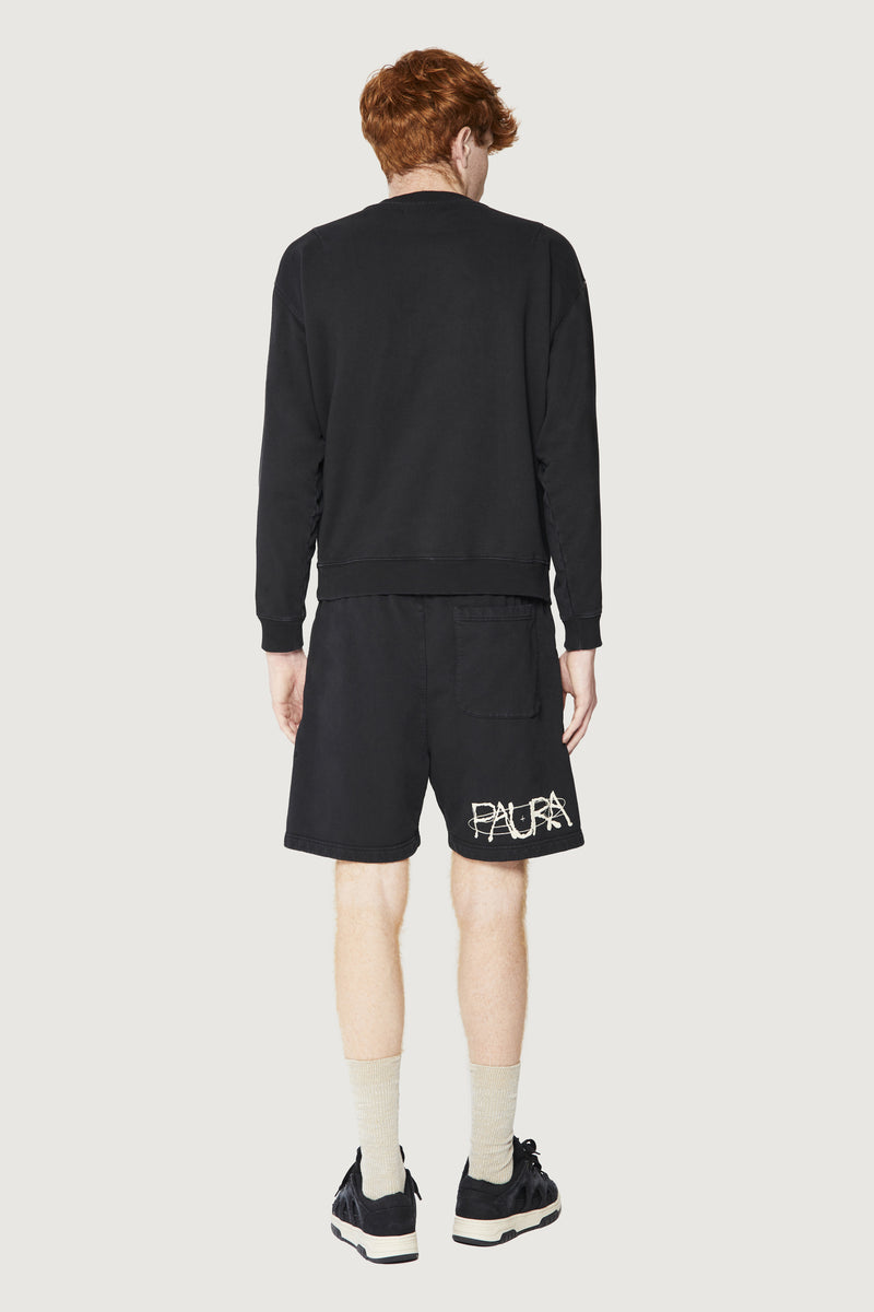 Paura SAMUEL CREWNECK SWEATSHIRT COSMIC LOGO BLACK I Più Venduti