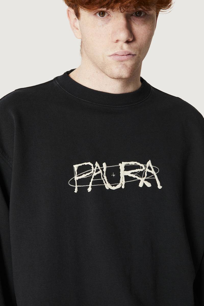 Paura SAMUEL CREWNECK SWEATSHIRT COSMIC LOGO BLACK I Più Venduti