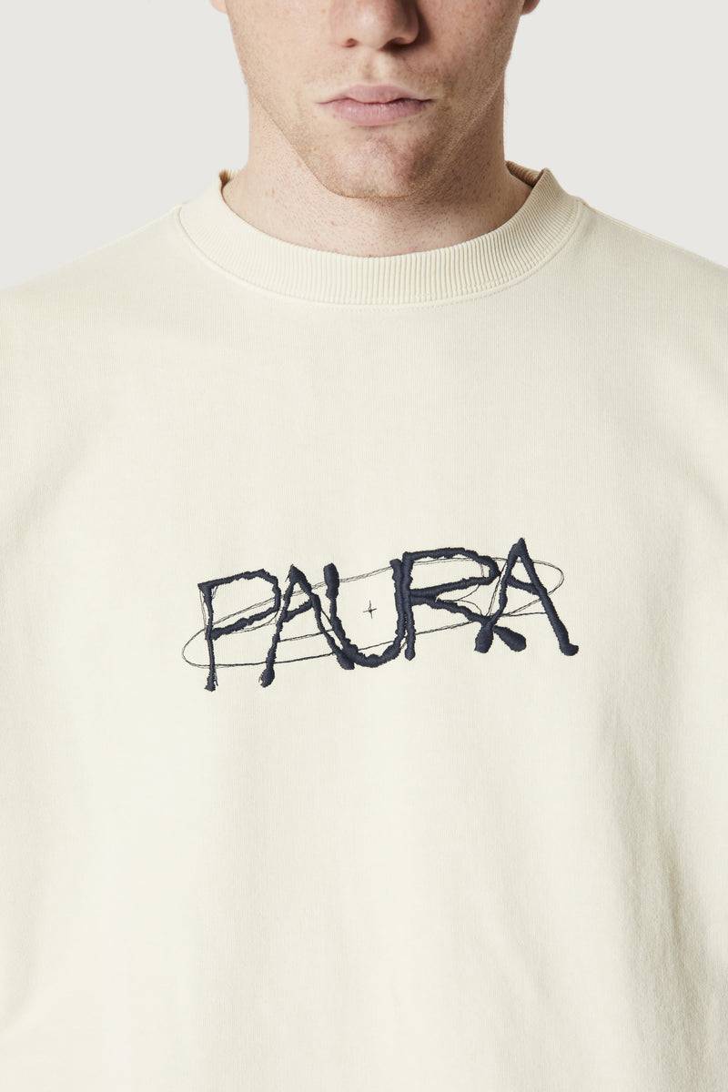 Paura SAMUEL CREWNECK SWEATSHIRT COSMIC LOGO OFF-WHITE Vendite Flash