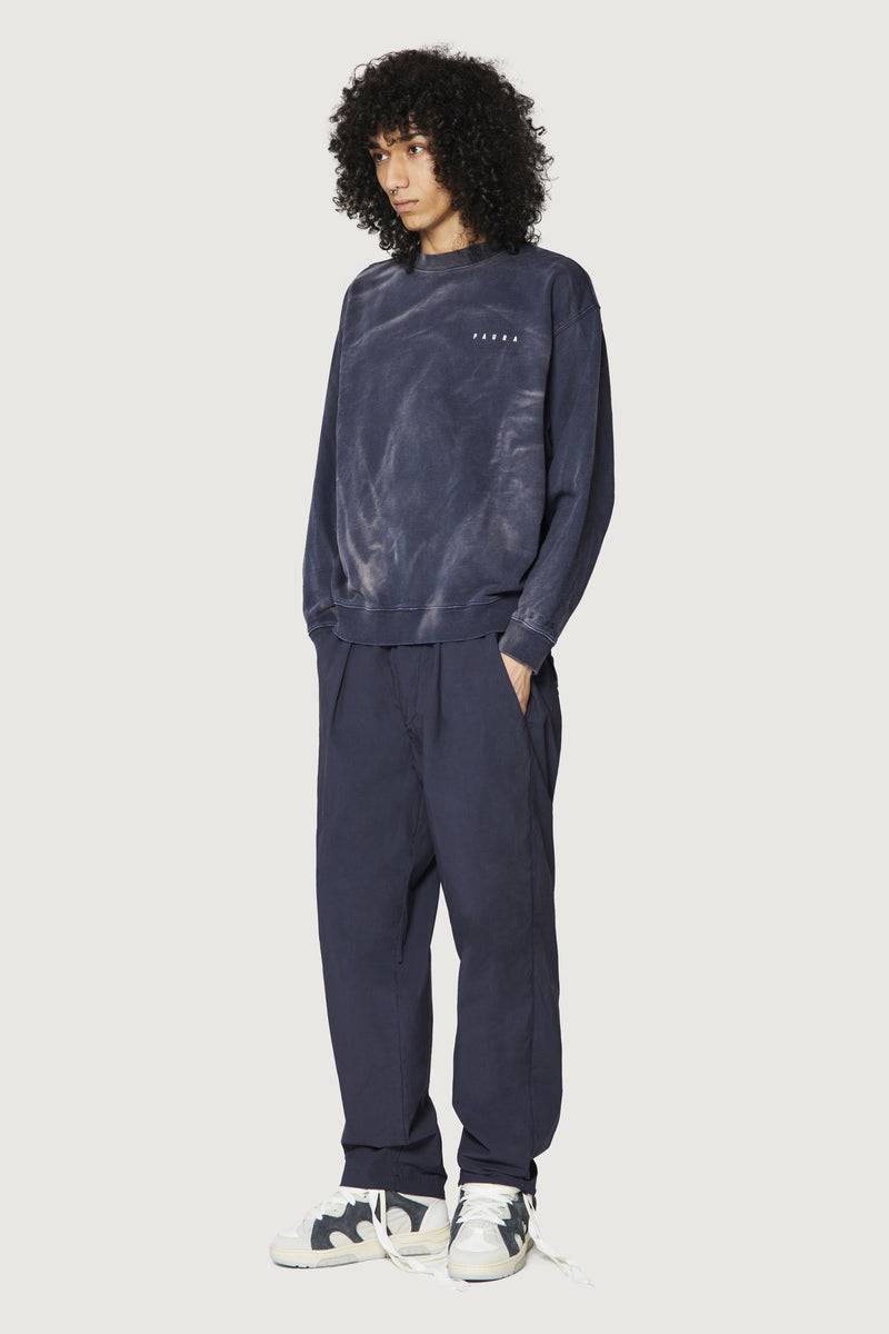 Paura SAMUEL CREWNECK SWEATSHIRT DARK BLUE Negozio