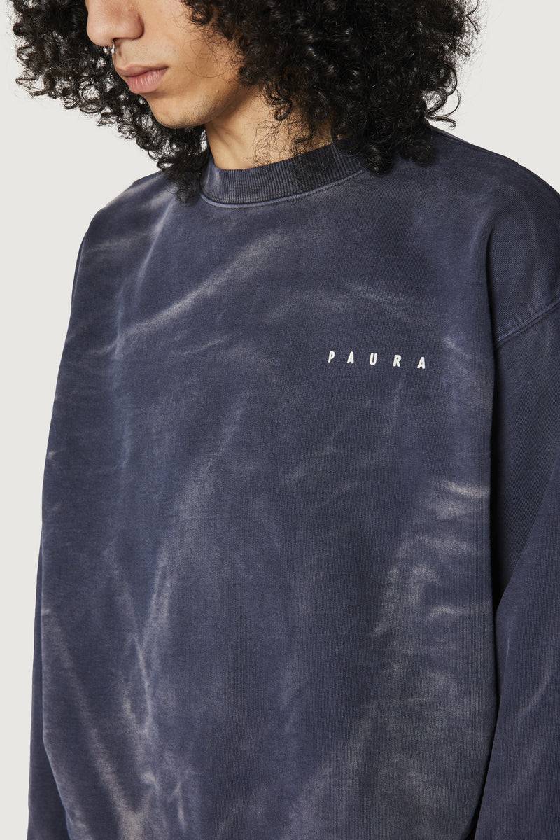 Paura SAMUEL CREWNECK SWEATSHIRT DARK BLUE Negozio