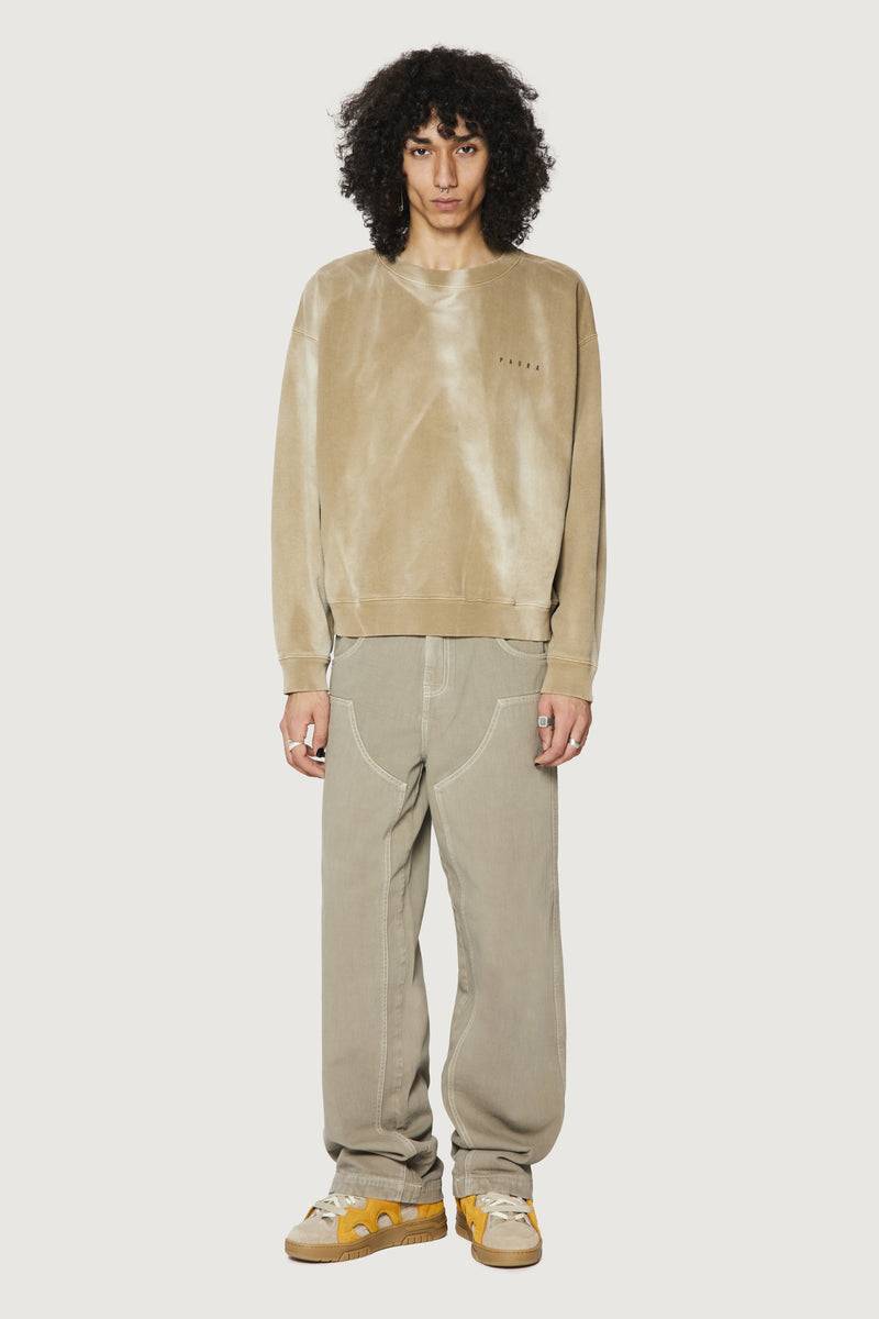 Paura SAMUEL CREWNECK SWEATSHIRT MUD In Saldo