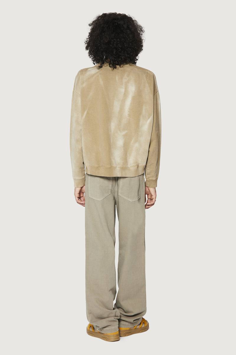 Paura SAMUEL CREWNECK SWEATSHIRT MUD In Saldo