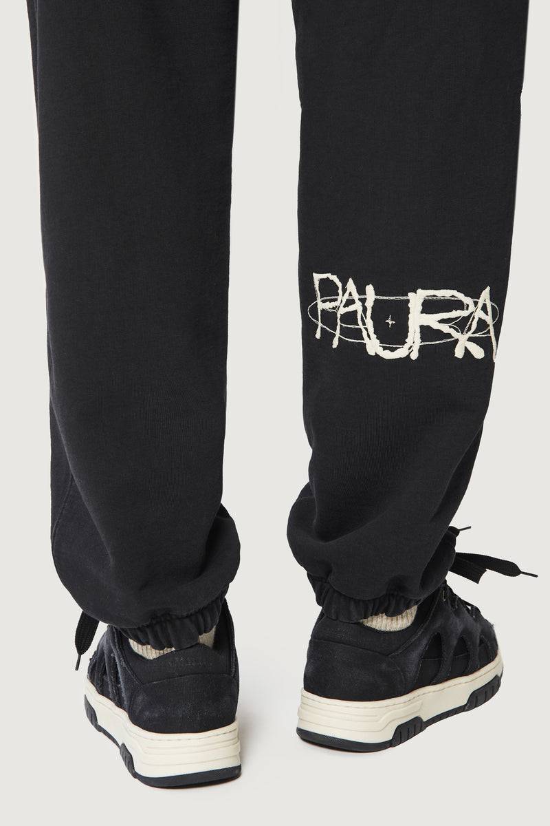 Paura RASHA SWEATPANTS COSMIC LOGO BLACK Fino Al -60%